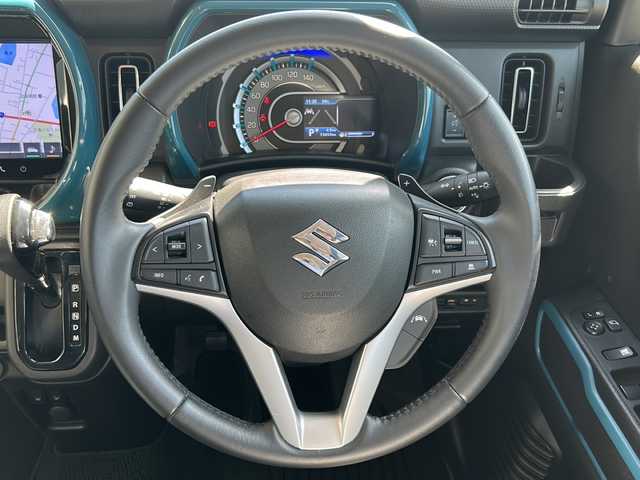 スズキ ハスラー HYBRID X ターボ 香川県 2020(令2)年 7.4万km デニムブルー ガンメタリック 2トーン 9インチHDディスプレイナビ/フルセグテレビ/CD/DVD再生機能/パノラミックビューモニター/シートヒーター/前後コーナーセンサー/片側シートバックテーブル/LEDヘッドライト/ETC