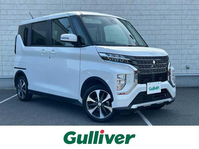 三菱 ｅＫクロススペース T プラスエディション 栃木県 2022(令4)年 0.6万km シルキーホワイト 禁煙車/4WD/シートヒーター/衝突被害軽減システム/レーンキープアシスト/オートライト/ダウンヒルアシストコントロール/コーナーセンサー/バックカメラ/アラウンドヴューモニター/LEDヘッドライト/ETC/両側パワースライドドア/ハンズフリースライドドア/純正15インチアルミホイール/純正フロアマット/スマートキー/スペアキー