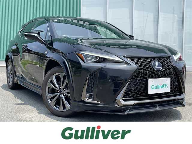 レクサス ＵＸ 250h Fスポーツ 福岡県 2019(平31)年 6.5万km グラファイトブラックガラスフレーク パノラミックビューモニター/プリクラッシュセーフティ/レーンキープアシスト/横滑り防止/前後ドラレコ/カーテンエアバッグ/LEDオートライト/オートマチックハイビーム/クルーズコントロール/ETC2.0/サンルーフ/純正ナビ/・フルセグＴＶ/・ＢＴ/・ＣＤ/・ＡＵＸ/・Miracast/電動リアゲート/純正フルエアロ/純正フロアマット/純正アルミホイール/レザーシート/・シートヒーター/・エアシート/パワーシート/シートメモリ/ステアリングヒーター/ワイヤレス充電/サンシェード