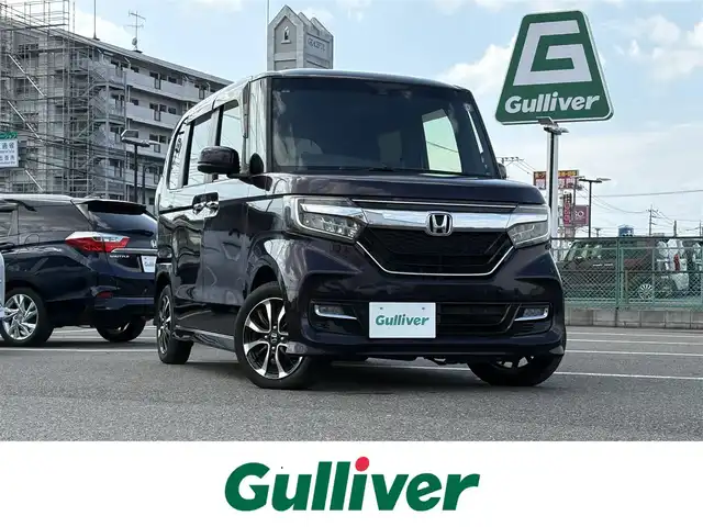 ホンダ Ｎ ＢＯＸ カスタム G EX ホンダセンシング 大分県 2018(平30)年 6.4万km プレミアムベルベットパープル・パール ・純正ナビ(CD/DVD/SD/BT)/・フルセグテレビ/・バックカメラ/・片側パワースライドドア/・衝突軽減ブレーキ/・レーダークルーズコントロール/・ETC/・スマートキー/・プッシュスタート
