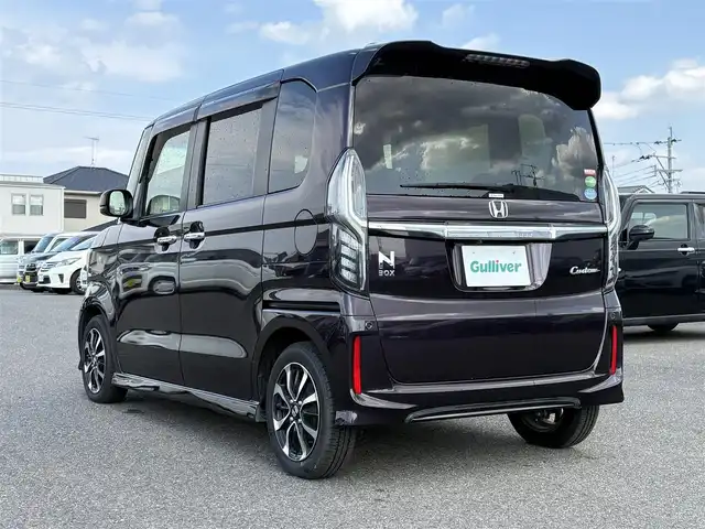 ホンダ Ｎ ＢＯＸ カスタム G EX ホンダセンシング 大分県 2018(平30)年 6.4万km プレミアムベルベットパープル・パール ・純正ナビ(CD/DVD/SD/BT)/・フルセグテレビ/・バックカメラ/・片側パワースライドドア/・衝突軽減ブレーキ/・レーダークルーズコントロール/・ETC/・スマートキー/・プッシュスタート