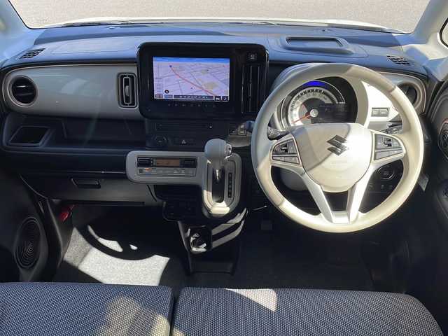 スズキ ワゴンＲ スマイル HYBRID X 長野県 2022(令4)年 1.9万km ピュアホワイトP 禁煙車/純正ナビ/フルセグTV/全周囲カメラ/BluetoothAudio/両側パワースライドドア/クルーズコントロール（追従機能有り）/オートマチックハイビーム/LEDヘッドライト/アイドリングストップ/コーナーセンサー/プッシュスタート/シートヒーター/オートライト/Wエアバッグ/スマートキー/スペアキー/Wエアバッグ/ABS