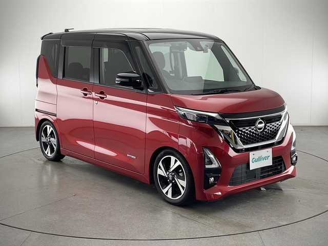 日産 ルークス HWS Gターボ プロパイロットED 宮崎県 2020(令2)年 3.2万km スパークリングレッド/ブラック 禁煙車/エマージェンシーブレーキ/純正9型ナビTV/（MM319D-L/CD/DVD/MSV/Bluetooth/フルセグTV)/純正LEDオートライト/純正LEDフォグ/純正15インチアルミ/純正エアロ/純正ルーフエンドスポイラー/純正フロアマット/社外RS-Rダウンサス（純正サス積込み有）/ハンズフリー両側電動スライドドア/プロパイロット/アラウンドビューモニター/クリアランスソナー/電子パーキング/オートホールド/リアサーキュレーター(プラズマクラスター）/オートエアコン/インテリジェントキー/プッシュエンジンスタート/スペアキー/新車時保証書/取扱い説明書