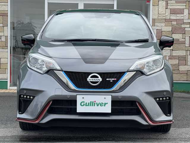 日産 ノート e－パワーニスモ S ブラックLTD 徳島県 2020(令2)年 1.6万km ブリリアントシルバー アルパインワイドナビ/（Bluetooth/フルセグ/CD/DVD/SD）/エマージェンシーブレーキ/アラウンドビューモニター/スマートルームミラー/前後コーナーセンサー/レーダークルーズコントロール/LEDヘッドライト/レーンアシスト/プッシュスタート/スマートキー/スペアキー
