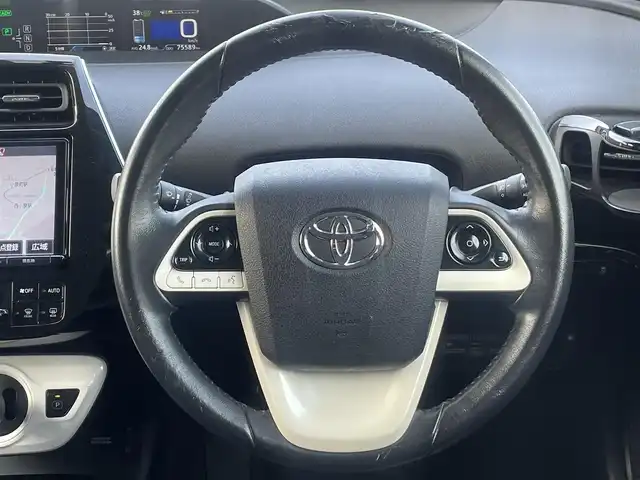 トヨタ プリウス S ツーリングセレクション 群馬県 2018(平30)年 7.6万km ホワイトパールクリスタルシャイン モデリスタフルエアロ/純正9インチナビ【NSZT-Y66T】/Bluetooth/AM/FM/HDMI/CD/DVD/フルセグテレビ/プリクラッシュセーフティ/レーンディパーチャーアラート/クリアランスソナー/レーダークルーズコントロール/LEDヘッドライト&LEDフォグ/バックカメラ/D/N席シートヒーター/ETC/純正フロアマット/トノカバー/スマートキー/純正17インチAW/保証書/取扱説明書