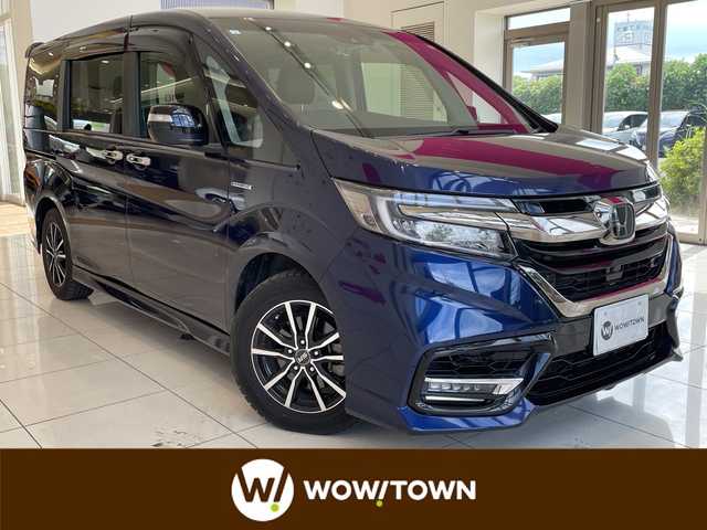 ホンダ ステップワゴン ハイブリッドモデューロX ホンダセンシング 埼玉県 2019(平31)年 4.8万km オブシダンブルーパール ホンダセンシング/フリップダウンモニター/純正SDナビ/　　BT/CD/DVD/フルセグ/マルチビューモニター/両側パワースライドドア/アダプティブクルーズコントロール/LEDオートライト/ハーフレザーシート/シートヒーター/純正16インチアルミホイール/ETC2.0