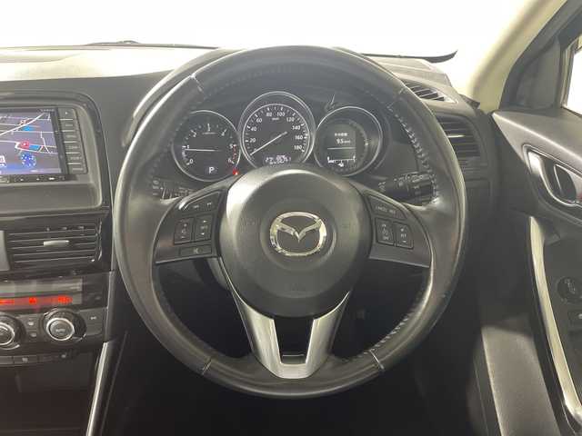 マツダ ＣＸ－５ XD Lパッケージ 神奈川県 2014(平26)年 9.4万km ジェットブラックマイカ 純正メモリナビゲーション【CA9K2】/AM　FM　AUX　フルセグ　Bluetooth/バックカメラ/クルーズコントロール/スマートシティブレーキサポート/リアビークルモニタリングシステム/トラクションコントロールシステム/アイドリングストップ/運転席パワーシート/前席シートヒーター/レザーシート/革巻きステアリング/サイドカメラ付き自動防眩ミラー/純正17インチアルミホイル/純正リアスポイラー/LEDヘッドライト/オートライト/フォグライト