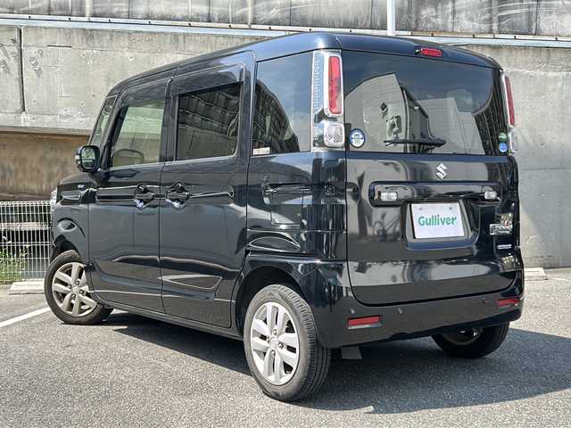 スズキ スペーシア HYBRID X 愛知県 2018(平30)年 7.3万km ブルーイッシュブラックパール3 アップグレードパッケージ、全方位モニター用カメラパッケージ装着車/ワンオーナー/社外ナビ/フルセグTV・DVD・CD・Bluetooth・FM・AM/全方位モニター/バックカメラ/両側パワースライドドア/コーナーセンサー/運転席シートヒーター/デュアルセンサーブレーキサポート/車線逸脱警報システム/ETC/LEDヘッドライト/オートライト/ステアリングスイッチ/スマートキー/プッシュスタート/アイドリングストップ/電格ミラー/純正ドアバイザー/純正フロアマット/ISOFIX/保証書/取扱説明書/スペアスマートキー