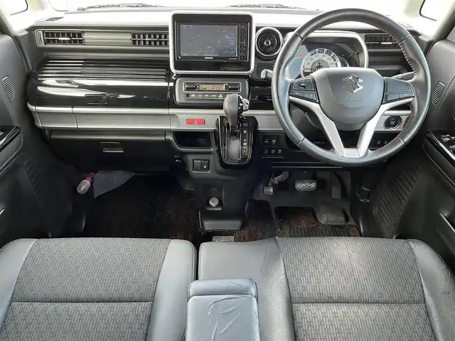 スズキ スペーシア カスタム HYBRID XS 鳥取県 2019(令1)年 4.9万km ムーンライトバイオレットPM ワンオーナー/社外ナビ/フルセグ/DVD/CD/BT/USB/ETC/ハーフレザーシート/運転席シートヒーター/レーダーブレーキサポート/レーンキープアシスト/LEDヘットライト/LEDフォグライト/純正15インチアルミホイール/プッシュエンジンスタート/アイドリングストップ/フロアマット/ドアバイザー/保証書・取扱説明書