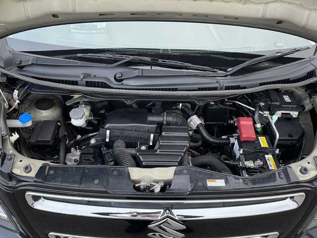 スズキ ワゴンＲ スティングレー HYBRID X 山口県 2019(令1)年 3.4万km ブルーイッシュブラックパール3 社外SDナビ/【KENWOOD：MDV-D708BTW】/・Bluetoothオーディオ/・ハンズフリー通話/・CD/DVD再生/・フルセグＴＶ/・AM/FMラジオ/・SDカード音楽録音/・SDカード再生/・USBデータ通信(ケーブル欠)/エネチャージ/エコクール/フルオートAC/バックカメラ/前後ドライブレコーダー/ETC/革巻チルトステアリング/ステアリングリモコン/アイドリングSTOP/リアコーナーセンサー/運転席シートヒーター/純正LEDヘッドライト/オートライト/フォグランプ/バニティミラー/衝突軽減ブレーキ/レーンキープアシスト/ヘッドアップディスプレイ/トラクションコントロール/電動格納ドアミラー/LEDミラーウィンカー/UVカットプライバシーガラス/リアシート分割スライド/後席ダイブダウンシート/後席ISOFIXシート/後席アンブレラホルダー/助手席シートアンダートレイ/純正14インチAW/スマートキー/プッシュスタート/イモビライザー/取扱説明書/メンテナンスノート/スペアキー
