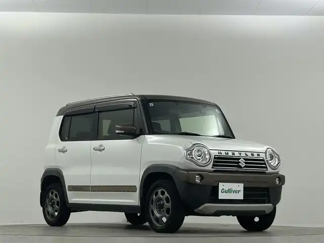スズキ ハスラー ワンダラー 埼玉県 2019(令1)年 3.1万km ピュアホワイトパール/ウッディブラウン2トーンルーフ ナビ　フルセグ　CD DVD BT　Bカメラ　デュアルブレーキサポート　ETC　前後ドラレコ　シートヒーター　ハーフレザーシート　アイドリングストップ　LEDオートライト　フォグランプ　スペアキー