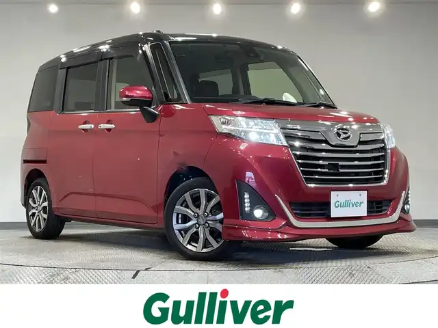 ダイハツ トール カスタムG ターボ SAⅡ 愛知県 2018(平30)年 6.1万km ブラックマイカメタリック/マゼンタベリーマイカメタリック ＡＬＰＩＮＥ９インチナビ（X9VDS)/(Bluetooth/フルセグTV/SD/FM/AM/CD・DVD再生）/スマートアシスト　/　　-衝突回避支援ブレーキ　/　　-車線逸脱警報/　　-オートハイビーム/　　-コーナーセンサー/両側パワースライドドア　/ビルトインＥＴＣ　/ＬＥＤヘッドライト　/LEDフォグランプ/バックカメラ　/ドライブレコーダー　/クルーズコントロール　/先行車発進お知らせ/アイドリングストップ/プッシュスタート/　　-スマートキー/純正フロアマット/後席サンバイザー
