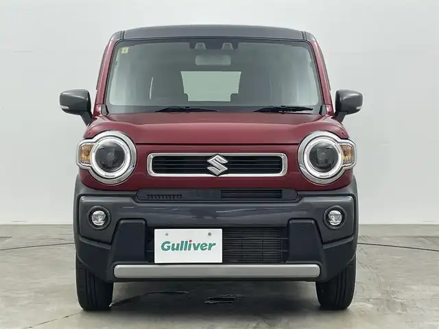 スズキ ハスラー HYBRID X 岡山県 2022(令4)年 1.4万km フェニックスレッドパール/ガンメタリック2トーンルーフ 社外ナビ/【ナビ/フルセグ/Bluetooth/DVD】	/バックカメラ/追従型クルーズコントロール	/オートハイビーム	/LEDヘッドライト（AUTO機能付き）	/前席シートヒーター	/衝突軽減ブレーキシステム	/車線逸脱防止システム	/横滑り防止装置/踏み間違い防止	/純正15インチアルミ	/コーナーセンサー（後）	/純正フロアマット	/ステアリングスイッチ	/チルトステアリング/シートリフター/シートバックテーブル/ウィンカーミラー/ドアバイザー/ISOFIX/プッシュスタート	/新車保証書/取扱説明書/スペアキー×１