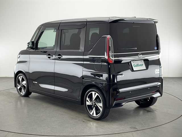 日産 ルークス HWS Gターボ プロパイロットED 宮崎県 2020(令2)年 3.5万km ブラック 禁煙車/エマージェンシーブレーキ/純正ナビTV/（MM317D-W/CD/DVD/Bluetooth/フルセグTV）/純正LEDオートライト/純正LEDフォグ/純正15インチアルミ/純正フロアマット/ハンズフリー両側電動スライドドア/プロパイロット/アラウンドビューモニター/クリアランスソナー/電子パーキング/オートホールド/オートエアコン/インテリジェントキー/プッシュエンジンスタート/新車時保証書/取扱い説明書