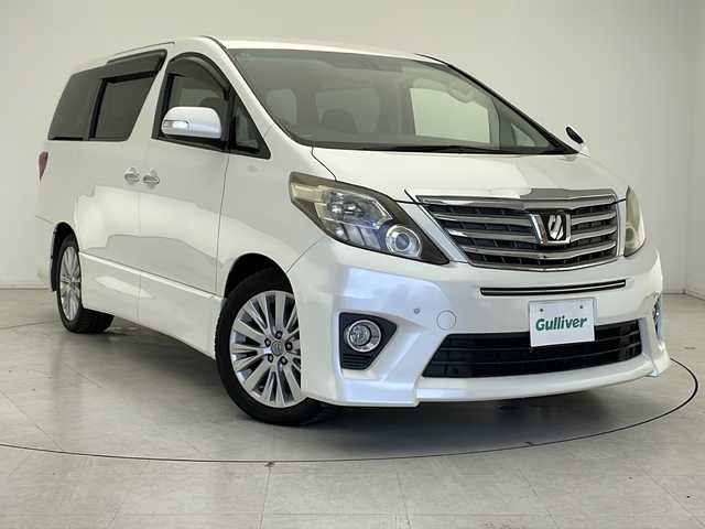 トヨタ アルファード 千葉県 2012(平24)年 2.6万km ホワイトパールクリスタルシャイン プッシュスタート/衝突軽減ブレーキ/フィリップダウンモニター/社外SDナビ/（フルセグ/Bluetooth/FM/AM）/バックカメラ/コーナーセンサー/パワーシート（D＋N席）/ETC/クルーズコントロール/電動格納ミラー