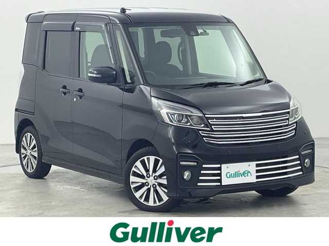 日産 デイズ ルークス ライダーHWSターボ 福岡県 2019(平31)年 4.4万km ブラック 後席モニター　/純正ナビ（ＢＴ，フルセグＴＶ）　/全方位カメラ　/ＥＴＣ　/前方ドライブレコーダー　/クルーズコントロール　/コーナーセンサー　/エマージェンシーブレーキ　/レーンキープ　/両側電動スライドドア　/ＬＥＤ