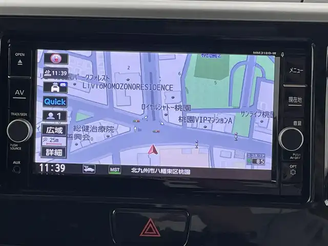 日産 デイズ ルークス ライダーHWSターボ 福岡県 2019(平31)年 4.4万km ブラック 後席モニター　/純正ナビ（ＢＴ，フルセグＴＶ）　/全方位カメラ　/ＥＴＣ　/前方ドライブレコーダー　/クルーズコントロール　/コーナーセンサー　/エマージェンシーブレーキ　/レーンキープ　/両側電動スライドドア　/ＬＥＤ