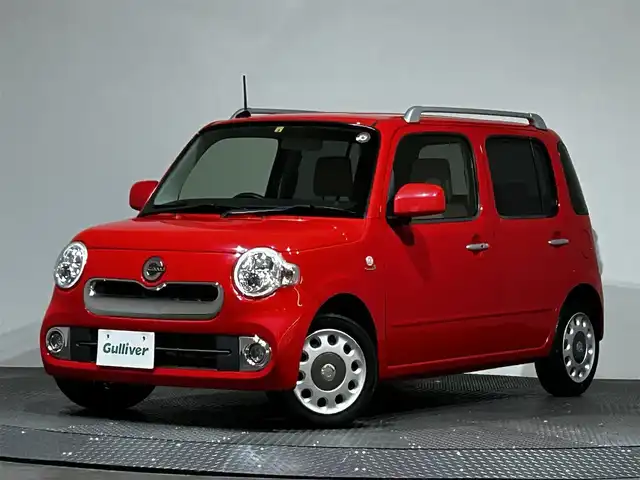 ダイハツ ミラ ココア プラスX 愛媛県 2014(平26)年 3.5万km シャイニングレッド 社外ＳＤナビ（ワンセグＴＶ　Ｂｌｕｅｔｏｏｔｈ　ＣＤ　ＤＶＤ）　ＥＴＣ　純正フロアマット　ＬＥＤヘッドライト　ルーフレール　ワンオーナー　バックカメラ　パワーウィンドウ　パワーステアリング