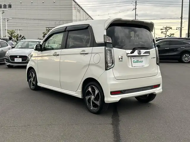 ホンダ Ｎ ＷＧＮ カスタム G ターボパッケージ 岡山県 2015(平27)年 8.1万km プレミアムホワイトパール ターボ　/社外ナビ　/(AM.FM.CD.DVD.TV.BT)/バックカメラ　/クルーズコントロール　/ＥＴＣ　/シティブレーキアクティブシステム/MTモード付AT/ハーフレザーシート　/オートライト　/AAC　/Bluetooth接続　/15インチ純正AW　/純正フロアマット　/横滑り防止装置