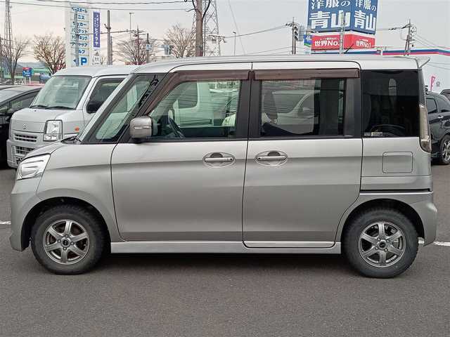 スズキ スペーシア カスタム XS 福井県 2014(平26)年 5.9万km スチールシルバーM レーダーブレーキポート/純正AW付きサマータイヤ積込/横滑り防止装置/両側パワースライドドア/後席右側ワンアクションパワースライドドア/キセノンヘッドライト/社外7インチメモリナビ（CD/DVD/BT/USB/AUX/iPod）/フルセグテレビ/盗難防止装置/ETC/アイドリングストップ/ダブルエアバッグ/保証書・取説
