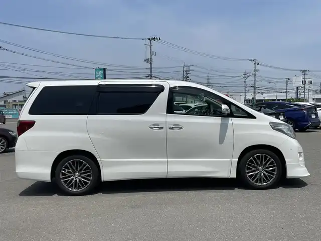 トヨタ アルファード 240S 山形県 2009(平21)年 12.6万km ホワイトパールクリスタルシャイン フロントエアロ/両側パワースライドドア/純正HDDナビ/　【ＳＤ DVD MD AUX】/フルセグテレビ/バックカメラ/フリップダウンモニター/ステアリングスイッチ/クルーズコントロール/ETC/スマートキー/プッシュスタート/オートライト/キセノンライト/フォグランプ/ウィンカーミラー/ドアバイザー/純正フロアマット/スペアキー×１