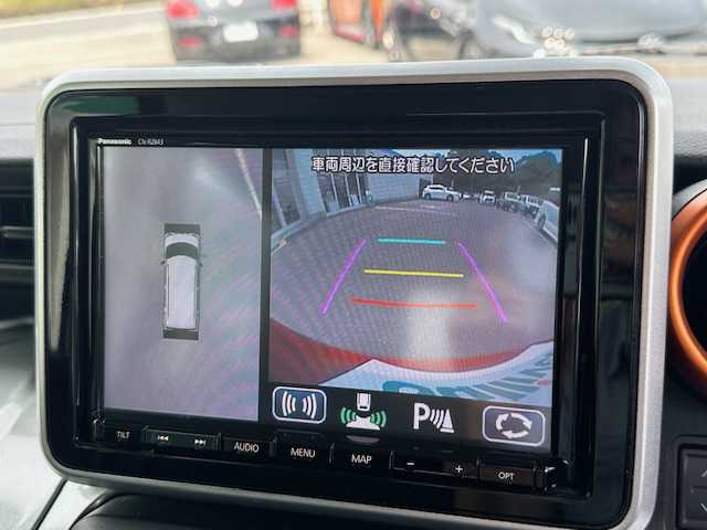 スズキ スペーシア ギア HYBRID XZ 大阪府 2019(令1)年 5.7万km フェニックスレッドパール/ガンメタリック2トーンルーフ 純正ナビ/全方位カメラ/フルセグ/Bluetooth/ヘッドアップディスプレイ/ルーフレール/両側パワースライドドア/前席シートヒーター/LEDヘッドライト/フロントフォグランプ/衝突軽減ブレーキ/レーンキープアシスト/プッシュスタート/スマートキー×2