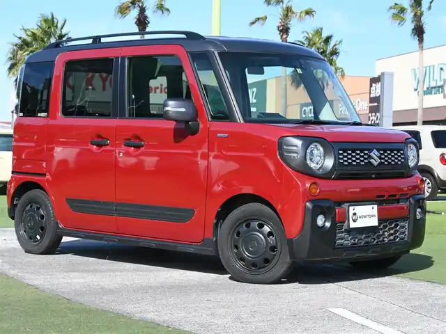 スズキ スペーシア ギア HYBRID XZ 千葉県 2019(令1)年 5.7万km フェニックスレッドパール/ガンメタリック2トーンルーフ スズキセーフティサポート/アイドリングストップ/両側パワースライドドア/前席シートヒーター/純正メモリーナビ/地デジTV/【DVD/CD再生機能　Bluetooth接続】/全方位モニター/ドライブレコーダー/革巻きステアリング/LEDヘッドライト/フォグライト/ウインカーミラー/リアコーナーセンサー/携帯リモコン