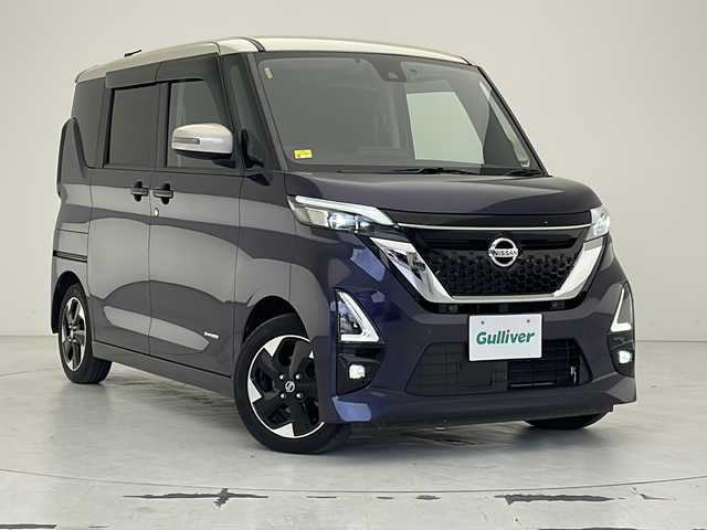 日産 ルークス HWS X プロパイロットED 沖縄県 2021(令3)年 4.8万km パープルⅡ 色コードS45V11/　フローズンバニラパール/アメジストパープルPM/純正９インチナビ　（MM321D-L）/フルセグ　/ＤＶＤ　/Ｂｌｕｅｔｏｏｔｈ　/アラウンドビューモニター　/ＥＴＣ　/ドライブレコーダー　/ＬＥＤライト　/プロパイロット　/両側パワースライドア　/クルーズコントロール　/コーナーセンサー