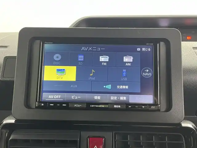 ダイハツ タント カスタム RS 埼玉県 2023(令5)年 0.8万km ブラックマイカメタリック 禁煙車　純正ナビ　両側電動スライドドア　全方位カメラ　シートヒーター　ＥＴＣ　ＬＥＤヘッドライト　ドライブレコーダー　ハーフレザーシート　フルセグＴＶ　CD/DVD　スマートアシスト　スマートキー　コーナーセンサー