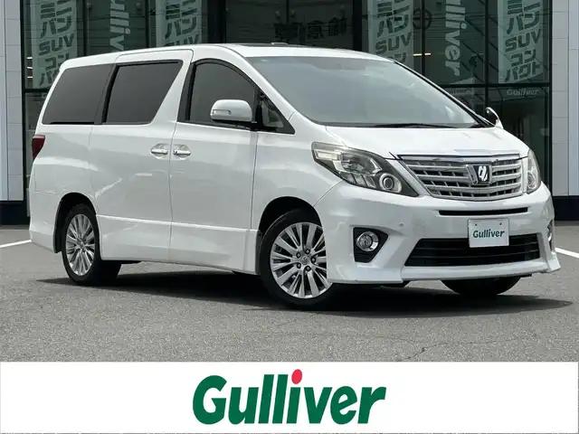 トヨタ アルファードハイブリット SR Cパッケージ 岡山県 2012(平24)年 11.8万km ホワイトパールクリスタルシャイン サンルーフ/純正ナビ　/後席用モニター　/両側パワースライドドア　/バックカメラ　/シートヒーター　/横滑り防止　/ＥＴＣ　/パワーシート　/ドラレコ　ウォークスルー　/プッシュスタート　/コーナーセンサー　/４WD　/クルコン