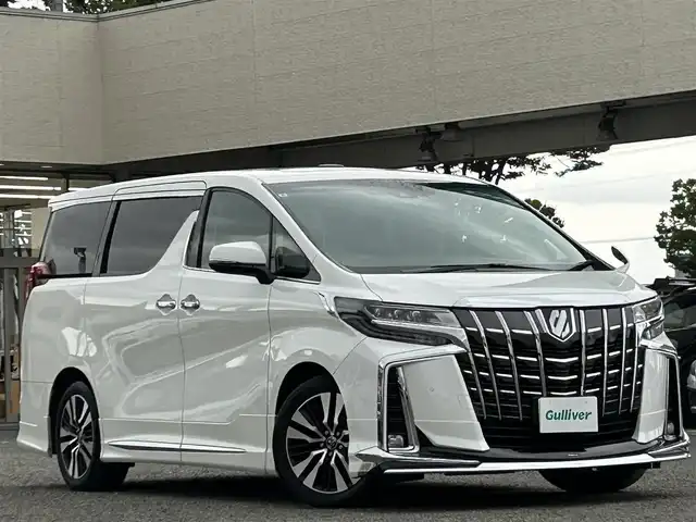 トヨタ アルファード S Cパッケージ 宮城県 2018(平30)年 7.7万km ホワイトパールクリスタルシャイン 純正ナビ/デジタルインナーミラー/フリップダウンモニター/モデリスタ（フロント）/レーダークルーズコントロール/オートハイビーム/プリクラッシュセーフティ/レーンキープアシスト/横滑り防止装置/アイドリングストップ/ブレーキホールド/シートヒーター/ハンドルヒーター　/ＥＴＣ/AM/FM/CD/DVD/SD/Bluetooth/WSR/電動リアゲート/純正AWサマータイヤR18