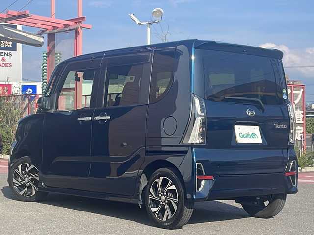 ダイハツ タント カスタム X 香川県 2019(令1)年 6.5万km レーザーブルークリスタルシャイン 純正SDナビ/【フルセグ/CD/DVD/Bluetooth】/両側パワスラ/ハーフレザーシート/前席シートヒーター/横滑り防止装置/レーンキープアシスト/LEDヘッドライト/衝突被害軽減システム/純正14インチアルミ/純正ビルトインETC/保証書/取扱説明書