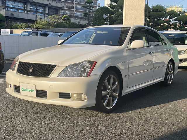 トヨタ クラウン アスリート 60th スペシャルエディション 大阪府 2006(平18)年 10.1万km ホワイトパールクリスタルシャイン 純正ナビ/HDDナビ/AM/FM/HDD/CD/MD/バックカメラ/クルーズコントロール/プッシュスタート/前席独立エアコン/ドアバイザー/レザー調シートカバー/ETC/HID/フォグランプ/保証書