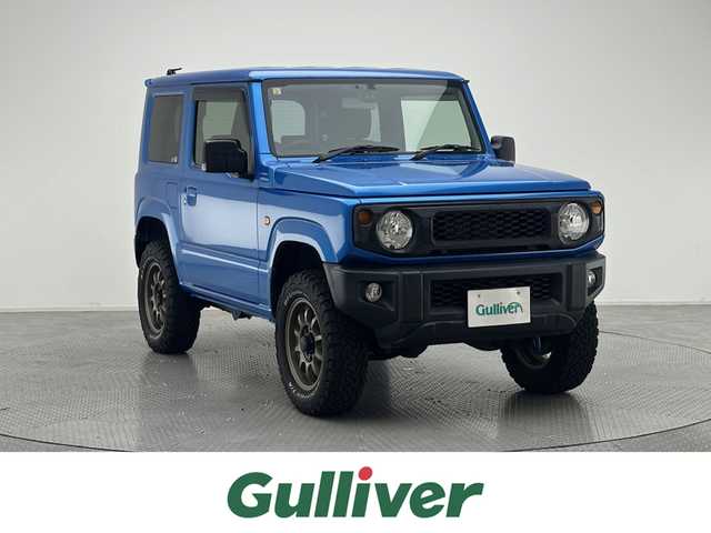 スズキ ジムニー XL 兵庫県 2020(令2)年 3.3万km ブリスクブルーM ワンオーナー/5MT/４WD＆ターボ車/社外SDナビ＆ワンセグTV/（CD＆BT＆FM＆AM）/社外マフラー/ドライブレコーダー前後/ライトレベライザー/LEDライト/ドアバイザー/シートヒーター/スマートキー/プッシュスタート