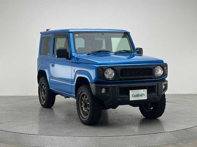 スズキ ジムニー XL 兵庫県 2020(令2)年 3.3万km ブリスクブルーM ワンオーナー/5MT/４WD＆ターボ車/社外SDナビ＆ワンセグTV/（CD＆BT＆FM＆AM）/社外マフラー/ドライブレコーダー前後/ライトレベライザー/LEDライト/ドアバイザー/シートヒーター/スマートキー/プッシュスタート