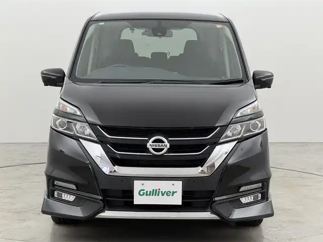 日産 セレナ ハイウェイスターVセレクションⅡ 福岡県 2019(令1)年 9万km ダイヤモンドブラック 後席モニター　/純正９インチナビ（フルセグＴＶ）　/全方位カメラ　/エマージェンシーブレーキ　/パーキングアシスト　/両側電動スライドドア　/クルーズコントロール　/ビルトインＥＴＣ　/レーンキープ　/コーナーセンサー/ドラレコ　/LED