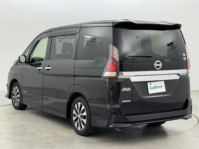 日産 セレナ ハイウェイスターVセレクションⅡ 福岡県 2019(令1)年 9万km ダイヤモンドブラック 後席モニター　/純正９インチナビ（フルセグＴＶ）　/全方位カメラ　/エマージェンシーブレーキ　/パーキングアシスト　/両側電動スライドドア　/クルーズコントロール　/ビルトインＥＴＣ　/レーンキープ　/コーナーセンサー/ドラレコ　/LED