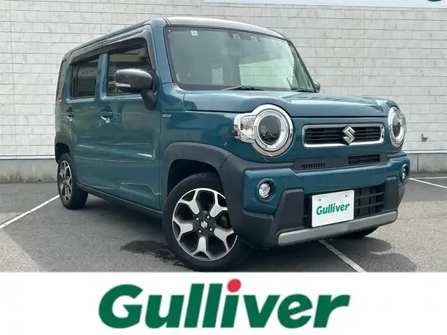 スズキ ハスラー HYBRID X 静岡県 2020(令2)年 4.3万km デニムブルー ガンメタリック 2トーン 純正8インチナビ/（AM/FM/CD/DVD/BT）/フルセグTV/バックカメラ/ナビ連動型ドライブレコーダー/純正15インチアルミホイール/スズキセーフティサポート/衝突被害軽減システム/横滑り防止装置/レーンキープアシスト/盗難防止装置/前席シートヒーター/プッシュスタート/純正フロアマット/ドアバイザー/スマートキー/スペアキー×1/LEDヘッドライト