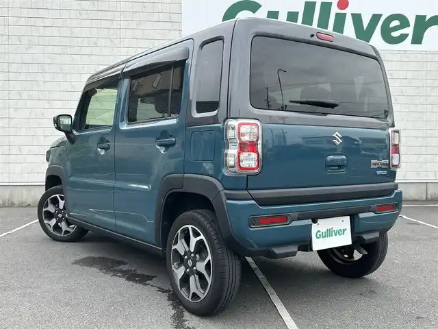 スズキ ハスラー HYBRID X 静岡県 2020(令2)年 4.3万km デニムブルー ガンメタリック 2トーン 純正8インチナビ/（AM/FM/CD/DVD/BT）/フルセグTV/バックカメラ/ナビ連動型ドライブレコーダー/純正15インチアルミホイール/スズキセーフティサポート/衝突被害軽減システム/横滑り防止装置/レーンキープアシスト/盗難防止装置/前席シートヒーター/プッシュスタート/純正フロアマット/ドアバイザー/スマートキー/スペアキー×1/LEDヘッドライト
