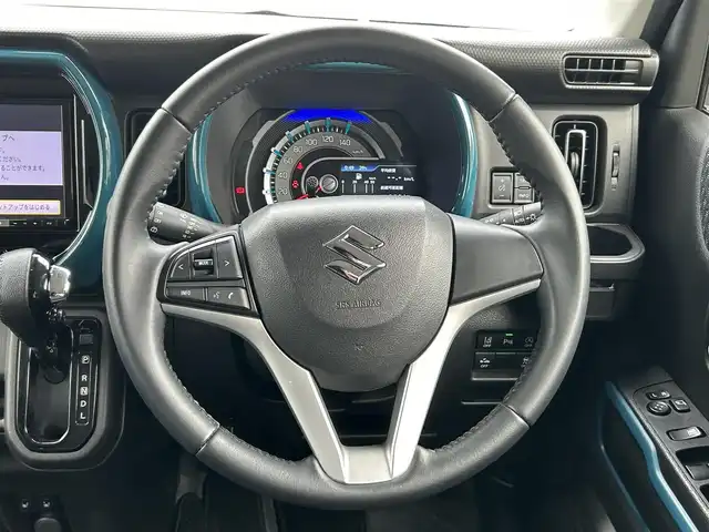 スズキ ハスラー HYBRID X 静岡県 2020(令2)年 4.3万km デニムブルー ガンメタリック 2トーン 純正8インチナビ/（AM/FM/CD/DVD/BT）/フルセグTV/バックカメラ/ナビ連動型ドライブレコーダー/純正15インチアルミホイール/スズキセーフティサポート/衝突被害軽減システム/横滑り防止装置/レーンキープアシスト/盗難防止装置/前席シートヒーター/プッシュスタート/純正フロアマット/ドアバイザー/スマートキー/スペアキー×1/LEDヘッドライト