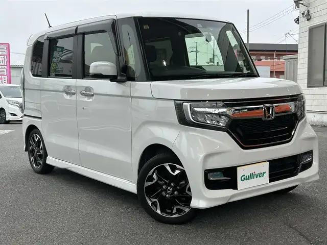 ホンダ Ｎ ＢＯＸ カスタム G L ターボ ホンダセンシング 奈良県 2020(令2)年 1.7万km プラチナホワイトパール ワンオーナー　/社外ナビ　/フルセグＴＶ　/ハーフレザーシート　/クルーズコントロール　/パドルシフト　/両側パワースライドドア　/ヒッチメンバー　/純正１５インチＡＷ　/ドライブレコーダー　/ＥＴＣ