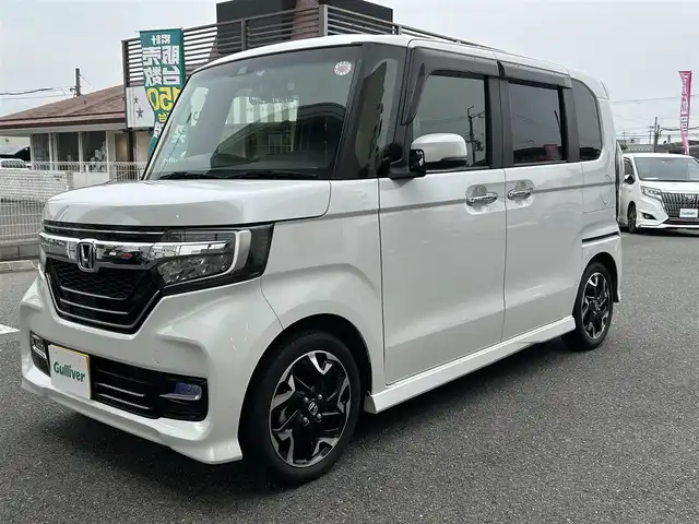 ホンダ Ｎ ＢＯＸ カスタム G L ターボ ホンダセンシング 奈良県 2020(令2)年 1.7万km プラチナホワイトパール ワンオーナー　/社外ナビ　/フルセグＴＶ　/ハーフレザーシート　/クルーズコントロール　/パドルシフト　/両側パワースライドドア　/ヒッチメンバー　/純正１５インチＡＷ　/ドライブレコーダー　/ＥＴＣ