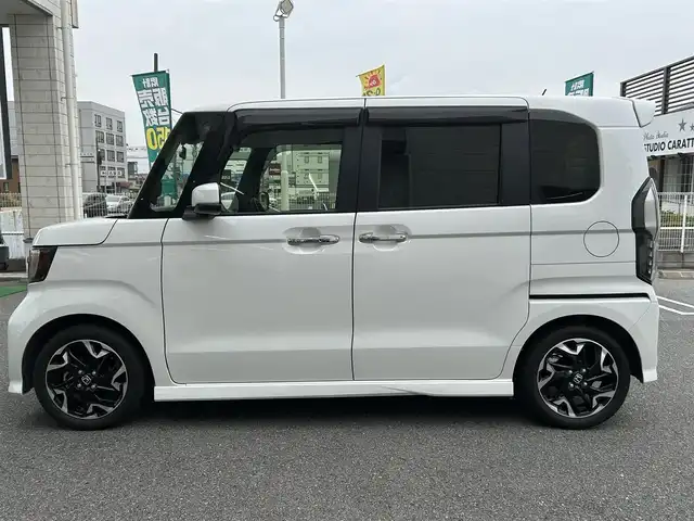 ホンダ Ｎ ＢＯＸ カスタム G L ターボ ホンダセンシング 奈良県 2020(令2)年 1.7万km プラチナホワイトパール ワンオーナー　/社外ナビ　/フルセグＴＶ　/ハーフレザーシート　/クルーズコントロール　/パドルシフト　/両側パワースライドドア　/ヒッチメンバー　/純正１５インチＡＷ　/ドライブレコーダー　/ＥＴＣ