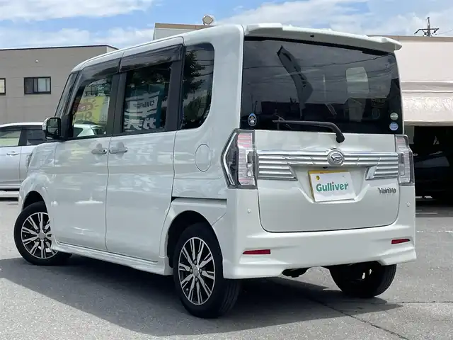 ダイハツ タント カスタム X トップED SAⅡ 長野県 2016(平28)年 6.2万km パールホワイトⅢ ワンオーナー/４WD/社外ナビ/・Bluetooth/CD/DVD/TV/バックカメラ/ETC/ドライブレコーダー前後/純正フロアマット/片側パワースライドドア/ハーフレザーシート/純正14インチAW/コーナーセンサー後方/LEDオートライト/ドアバイザー/スマートキー/電格ミラー/取り扱い説明書/保証書