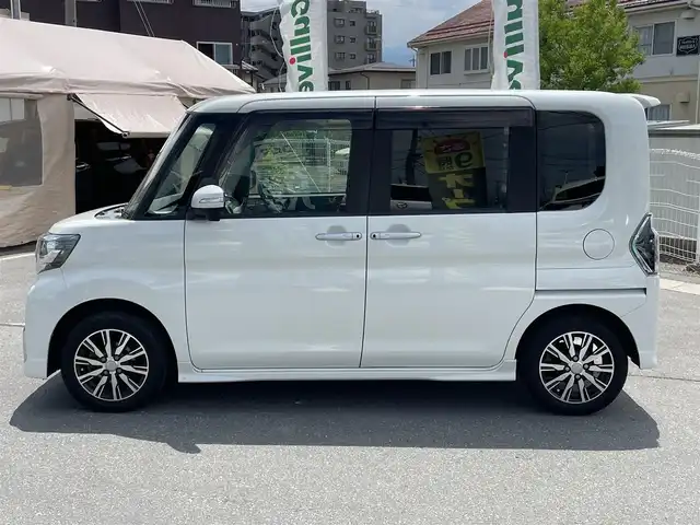 ダイハツ タント カスタム X トップED SAⅡ 長野県 2016(平28)年 6.2万km パールホワイトⅢ ワンオーナー/４WD/社外ナビ/・Bluetooth/CD/DVD/TV/バックカメラ/ETC/ドライブレコーダー前後/純正フロアマット/片側パワースライドドア/ハーフレザーシート/純正14インチAW/コーナーセンサー後方/LEDオートライト/ドアバイザー/スマートキー/電格ミラー/取り扱い説明書/保証書