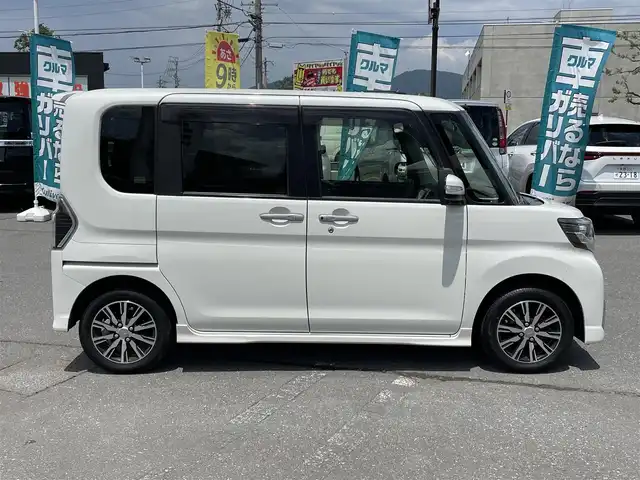 ダイハツ タント カスタム X トップED SAⅡ 長野県 2016(平28)年 6.2万km パールホワイトⅢ ワンオーナー/４WD/社外ナビ/・Bluetooth/CD/DVD/TV/バックカメラ/ETC/ドライブレコーダー前後/純正フロアマット/片側パワースライドドア/ハーフレザーシート/純正14インチAW/コーナーセンサー後方/LEDオートライト/ドアバイザー/スマートキー/電格ミラー/取り扱い説明書/保証書