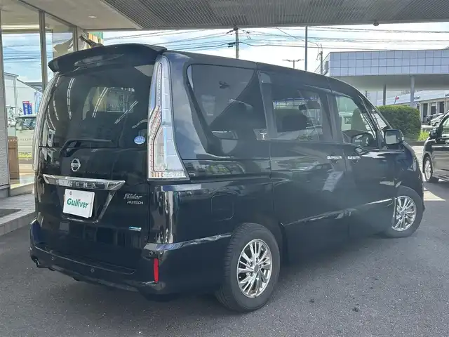 日産 セレナ ライダー Bライン Aセーフティ 宮城県 2014(平26)年 9.5万km ダイヤモンドブラック 登録時走行距離９４７９６km/・純正ナビ/・フルセグテレビ/・衝突軽減ブレーキ/・アラウンドビューモニター/・フリップダウンモニター/・両側パワースライドドア/・コーナーセンサー/・クルーズコントロール/・Bluetooth/・プッシュスタート/・スマートキー/・純正アルミホイール/・純正フロアマット/・ドアバイザー/・後席サンシェイド