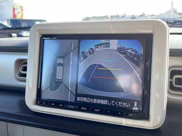 スズキ ラパン F リミテッド 島根県 2016(平28)年 5.7万km シフォンアイボリーM 純正8インチナビ（CN-RZ83）/フルセグTV/Bluetooth接続/全方位カメラ/ドライブレコーダー/ETC/シートヒーター/プッシュスタート/スマートキー/スペアキー/ステアリングスイッチ