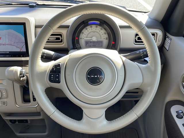 スズキ ラパン F リミテッド 島根県 2016(平28)年 5.7万km シフォンアイボリーM 純正8インチナビ（CN-RZ83）/フルセグTV/Bluetooth接続/全方位カメラ/ドライブレコーダー/ETC/シートヒーター/プッシュスタート/スマートキー/スペアキー/ステアリングスイッチ