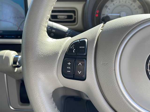 スズキ ラパン F リミテッド 島根県 2016(平28)年 5.7万km シフォンアイボリーM 純正8インチナビ（CN-RZ83）/フルセグTV/Bluetooth接続/全方位カメラ/ドライブレコーダー/ETC/シートヒーター/プッシュスタート/スマートキー/スペアキー/ステアリングスイッチ